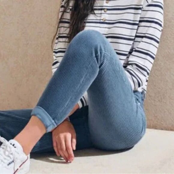 PacSun Dusty Blue Corduroy Mom Jeans 26/8 - Picture 5 of 14